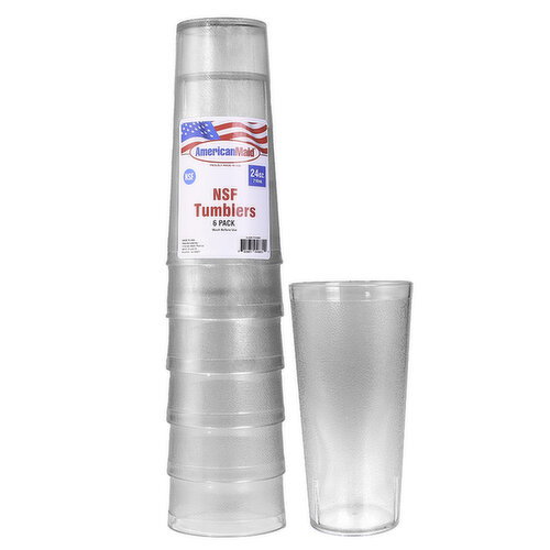 6 ct 24 oz Clear NSF Tumbler